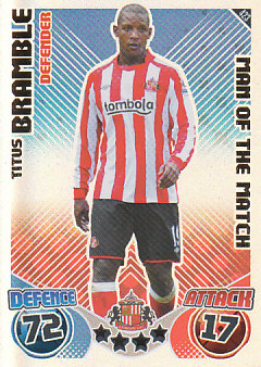 Titus Bramble Sunderland 2010/11 Topps Match Attax Man of the Match #423